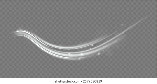 Speed of light concept background. Abstract background rotational border lines, png, effect, wave,neon,line. Neon stripes in the form of drill, turns and swirl. 