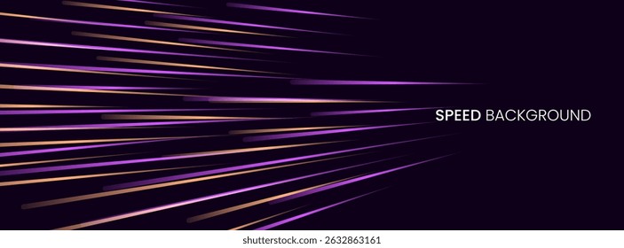 Velocidad Luz Futurista fondo de luz púrpura.