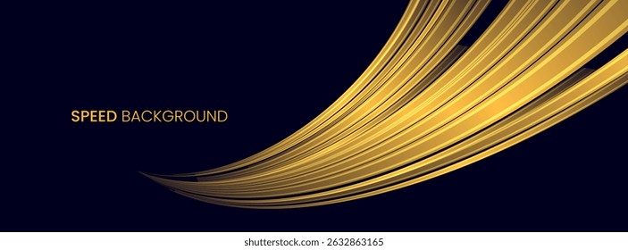 Luz de velocidad Fondo de luz amarillo futurista. Patrón de movimiento de velocidad de Tecnología para el Anuncio