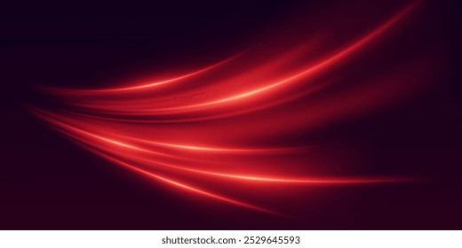 The speed of light and high-speed lines of motion. Vector 
illustration