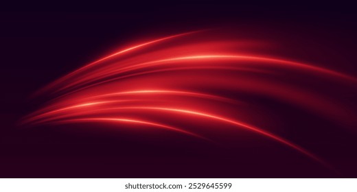 La velocidad de la luz y las líneas de movimiento de alta velocidad. Vector 
ilustración