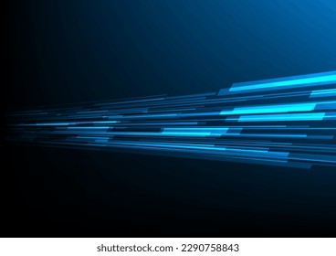 Speed light movement technology hitech modern background. Blue background futuristic. Wave line internet	. banner, poster, cover