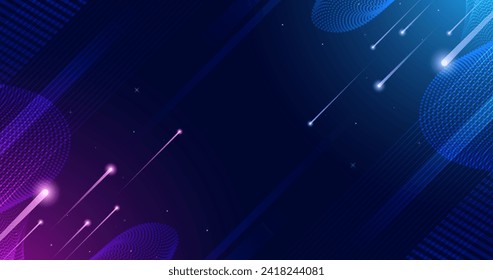La luz de velocidad destaca el diseño del vector de fondo digital en los pasos 10
