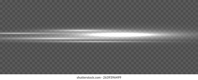 Speed ​​effect. Light white movement, white glowing neon lines.