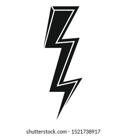 Speed lightning bolt icon. Simple illustration of speed lightning bolt vector icon for web design isolated on white background