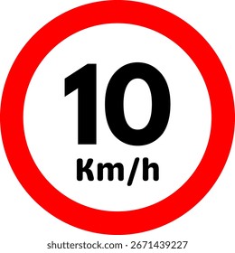 Límite de velocidad 10 signo, 10 signo de límite de velocidad