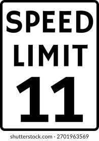 Speed Limit 11 mph Traffic Sign
