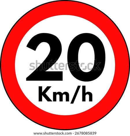 Speed Limit 20 Sign, 20 Speed Limit Sign