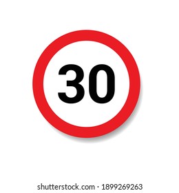 speed limit 30 traffic light