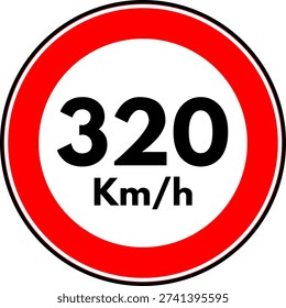 Speed limit 320 traffic sign