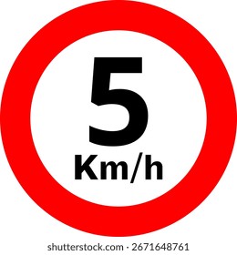 Límite de velocidad 5 Vector de signos