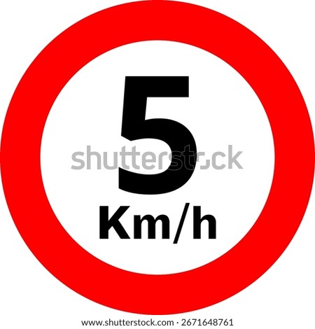 Speed Limit 5 Sign Vector