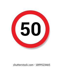 speed limit 50 traffic light