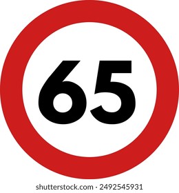 Speed Limit 65 Sign, 65 Speed Limit Sign