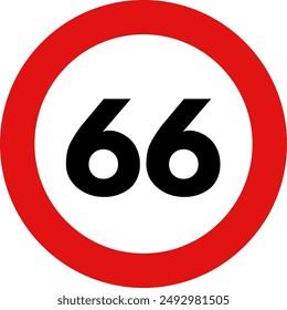 Speed Limit 66 Sign, 66 Speed Limit Sign