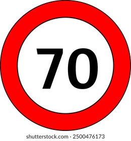 Speed Limit 70 Sign, 70 Speed Limit Sign