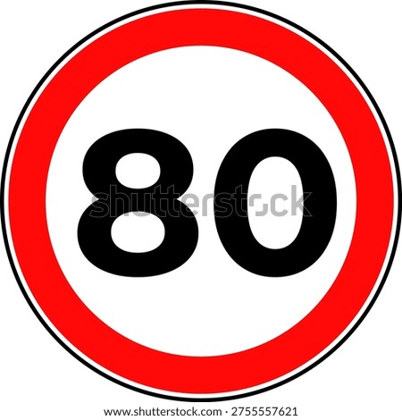 Speed Limit 80 Sign, 80 Speed Limit Sign