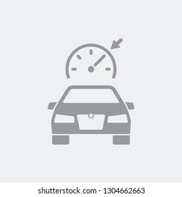 Speed limit for car - Flat and isolated vector illustration icon with minimal and modern design