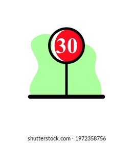 Speed Limit Conceptual Icon Vector Illustration Design eps10