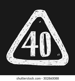 speed limit doodle