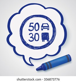 speed limit doodle