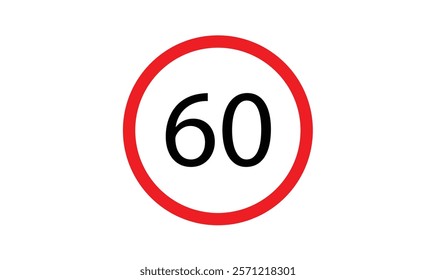 Speed limit, driving speed limit sixty 60 sign. traffic signs	