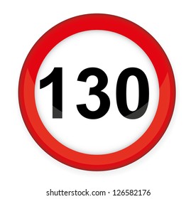 Speed Limit Glossy Sign,vector illustration.