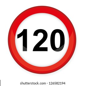 Speed Limit Glossy Sign,vector illustration.
