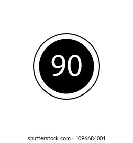 speed limit icon. Element of web icon with one color for mobile concept and web apps. Isolated speed limit icon can be used for web and mobile on white background