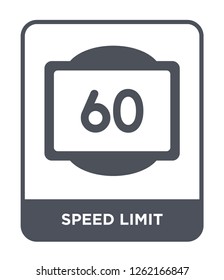 speed limit icon vector on white background, speed limit trendy filled icons from Traffic signs collection, speed limit simple element illustration
