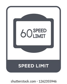 speed limit icon vector on white background, speed limit trendy filled icons from Traffic signs collection, speed limit simple element illustration