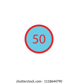 speed limit icon vector sign