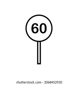 speed limit. illustration vector graphic of speed limit.