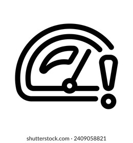 Icono de línea de límite de velocidad - Icono único, vector