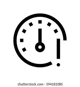 Speed limit mini line, icon, background and graphic. The icon is black and white, linear  flat, vector, pixel perfect, minimal, suitable for web and print. 