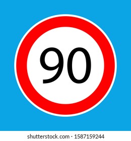 speed limit prohibited limits vector illustration