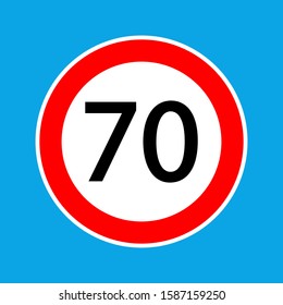 speed limit prohibited limits vector illustration