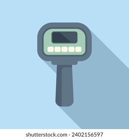 Speed limit radar icon flat vector. Area control detect. Officer transport