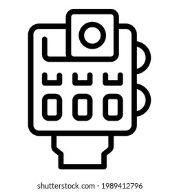 Speed limit radar icon. Outline Speed limit radar vector icon for web design isolated on white background