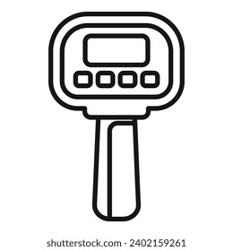 Speed limit radar icon outline vector. Area control detect. Officer transport