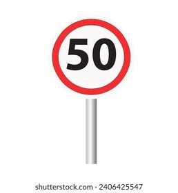 Speed Limit and Radar Warning Traffic Signs