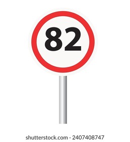 Señales de tráfico de advertencia de límite de velocidad y radar