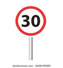 Speed Limit and Radar Warning Traffic Signs