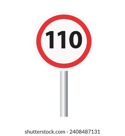 Speed Limit and Radar Warning Traffic Signs