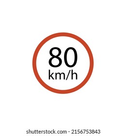 Speed Limit Road Sign Vector Icon Stock Vector (Royalty Free ...