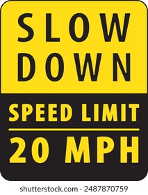Speed limit road sign vector, farm area speed limit sign notice vector