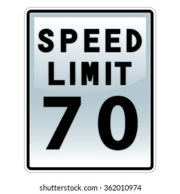 speed limit road and traffic sign 