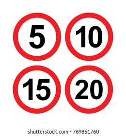 Speed Limit Set 5 -20 Mph