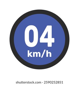 Speed limit sign 4 km h icon vector illustration sign background