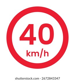 Speed Limit Sign 40 mph